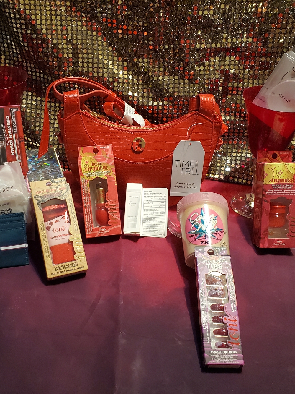 Olivia Fiesta Red Crossbody 'Time And Tru' ,Victoria's Secret And Smashbox, Etc.